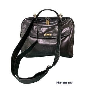 Donna Karan DKNY Black Bag Messenger Satchel Black Vintage